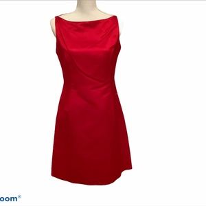 Tahari Stretch Satin Sheath Dress Size 8
